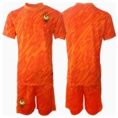 Frankrijk Keeper Uit tenue voor kinderen EK 2024 Korte Mouwen (+ broek)