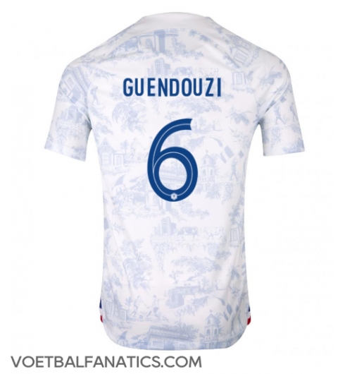 Frankrijk Matteo Guendouzi #6 Uit tenue WK 2022 Korte Mouwen
