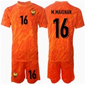 Frankrijk Mike Maignan #16 Keeper Uit tenue voor kinderen EK 2024 Korte Mouwen (+ broek)