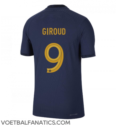 Frankrijk Olivier Giroud #9 Thuis tenue WK 2022 Korte Mouwen