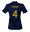 Frankrijk Raphael Varane #4 Thuis tenue voor Dames WK 2022 Korte Mouwen