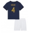Frankrijk Raphael Varane #4 Thuis tenue voor kinderen WK 2022 Korte Mouwen (+ broek)