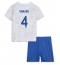 Frankrijk Raphael Varane #4 Uit tenue voor kinderen WK 2022 Korte Mouwen (+ broek)