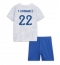 Frankrijk Theo Hernandez #22 Uit tenue voor kinderen WK 2022 Korte Mouwen (+ broek)