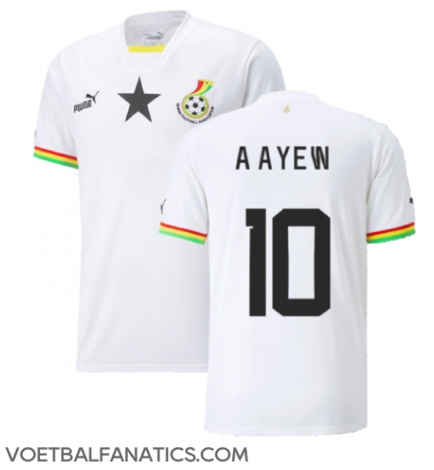 Ghana Andre Ayew #10 Thuis tenue WK 2022 Korte Mouwen