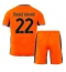 Inter Milan Henrikh Mkhitaryan #22 Derde tenue voor kinderen 2023-24 Korte Mouwen (+ broek)