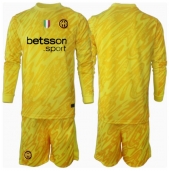 Inter Milan Keeper Uit tenue voor kinderen 2024-25 Lange Mouwen (+ broek)