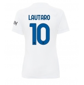 Inter Milan Lautaro Martinez #10 Uit tenue voor Dames 2023-24 Korte Mouwen