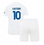 Inter Milan Lautaro Martinez #10 Uit tenue voor kinderen 2023-24 Korte Mouwen (+ broek)
