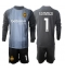 Inter Milan Yann Sommer #1 Keeper Thuis tenue voor kinderen 2025-26 Lange Mouwen (+ broek)