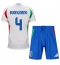 Italië Alessandro Buongiorno #4 Uit tenue voor kinderen EK 2024 Korte Mouwen (+ broek)