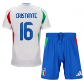 Italië Bryan Cristante #16 Uit tenue voor kinderen EK 2024 Korte Mouwen (+ broek)