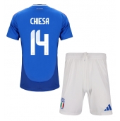 Italië Federico Chiesa #14 Thuis tenue voor kinderen EK 2024 Korte Mouwen (+ broek)