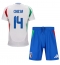 Italië Federico Chiesa #14 Uit tenue voor kinderen EK 2024 Korte Mouwen (+ broek)
