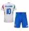 Italië Lorenzo Pellegrini #10 Uit tenue voor kinderen EK 2024 Korte Mouwen (+ broek)