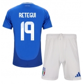 Italië Mateo Retegui #19 Thuis tenue voor kinderen EK 2024 Korte Mouwen (+ broek)