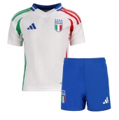 Italië Uit tenue voor kinderen EK 2024 Korte Mouwen (+ broek)