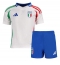 Italië Uit tenue voor kinderen EK 2024 Korte Mouwen (+ broek)