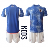 Japan Thuis tenue voor kinderen WK 2022 Korte Mouwen (+ broek)