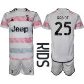 Juventus Adrien Rabiot #25 Uit tenue voor kinderen 2023-24 Korte Mouwen (+ broek)