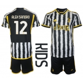 Juventus Alex Sandro #12 Thuis tenue voor kinderen 2023-24 Korte Mouwen (+ broek)
