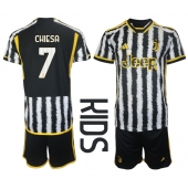 Juventus Federico Chiesa #7 Thuis tenue voor kinderen 2023-24 Korte Mouwen (+ broek)