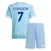 Juventus Francisco Conceicao #7 Uit tenue voor kinderen 2025-26 Korte Mouwen (+ broek)