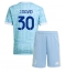 Juventus Jonathan David #30 Uit tenue voor kinderen 2025-26 Korte Mouwen (+ broek)