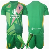 Juventus Keeper Uit tenue voor kinderen 2024-25 Korte Mouwen (+ broek)