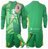 Juventus Keeper Uit tenue voor kinderen 2024-25 Lange Mouwen (+ broek)