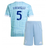 Juventus Manuel Locatelli #5 Uit tenue voor kinderen 2025-26 Korte Mouwen (+ broek)