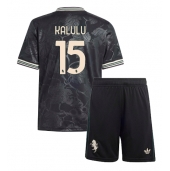 Juventus Pierre Kalulu #15 Derde tenue voor kinderen 2025-26 Korte Mouwen (+ broek)