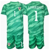 Kroatië Dominik Livakovic #1 Keeper Uit tenue voor kinderen EK 2024 Korte Mouwen (+ broek)