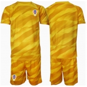 Kroatië Keeper Thuis tenue voor kinderen EK 2024 Korte Mouwen (+ broek)
