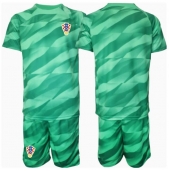 Kroatië Keeper Uit tenue voor kinderen EK 2024 Korte Mouwen (+ broek)