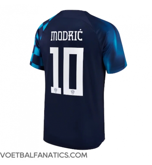 Kroatië Luka Modric #10 Uit tenue WK 2022 Korte Mouwen