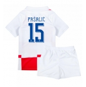 Kroatië Mario Pasalic #15 Thuis tenue voor kinderen EK 2024 Korte Mouwen (+ broek)