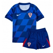 Kroatië Uit tenue voor kinderen EK 2024 Korte Mouwen (+ broek)