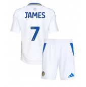 Leeds United Daniel James #7 Thuis tenue voor kinderen 2024-25 Korte Mouwen (+ broek)