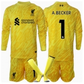 Liverpool Alisson Becker #1 Keeper Derde tenue voor kinderen 2024-25 Lange Mouwen (+ broek)