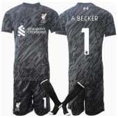 Liverpool Alisson Becker #1 Keeper Thuis tenue voor kinderen 2024-25 Korte Mouwen (+ broek)