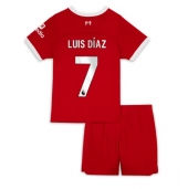 Liverpool Luis Diaz #7 Thuis tenue voor kinderen 2023-24 Korte Mouwen (+ broek)