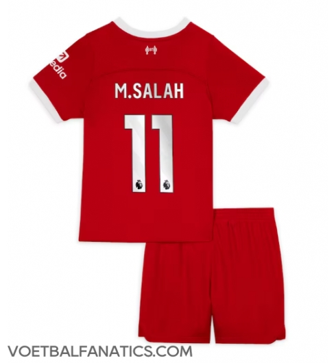 Liverpool Mohamed Salah #11 Thuis tenue voor kinderen 2023-24 Korte Mouwen (+ broek)