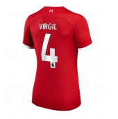 Liverpool Virgil van Dijk #4 Thuis tenue voor Dames 2023-24 Korte Mouwen