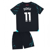 Manchester City Jeremy Doku #11 Derde tenue voor kinderen 2023-24 Korte Mouwen (+ broek)