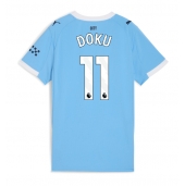 Manchester City Jeremy Doku #11 Thuis tenue voor Dames 2025-26 Korte Mouwen