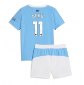 Manchester City Jeremy Doku #11 Thuis tenue voor kinderen 2025-26 Korte Mouwen (+ broek)