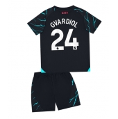 Manchester City Josko Gvardiol #24 Derde tenue voor kinderen 2023-24 Korte Mouwen (+ broek)