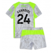 Manchester City Josko Gvardiol #24 Derde tenue voor kinderen 2025-26 Korte Mouwen (+ broek)