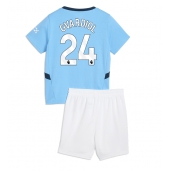 Manchester City Josko Gvardiol #24 Thuis tenue voor kinderen 2024-25 Korte Mouwen (+ broek)